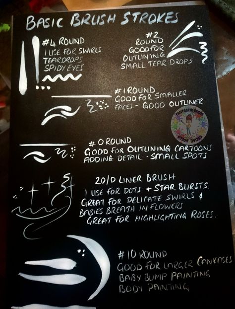 Face Painting Practice Sheets, Face Paint Design Sheet, Face Painting Teardrops, Face Painting Tools, Swirls Face Paint, Abstract Painting Techniques Tutorials, Face Painting Techniques Brush Strokes, Bump Painting, Handmade Puppet