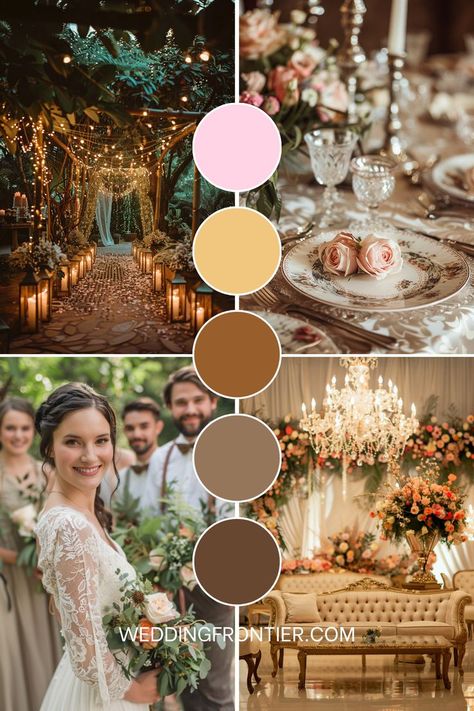 Romantic wedding theme ideas for a soft, intimate setting. Lanterns Hanging From Trees, Romantic Wedding Theme, Unique Color Schemes, Wedding Theme Ideas, Romantic Theme Wedding, Magical Decor, Fairy Tale Theme, Romantic Themes, Rustic Romance