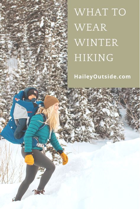 Dressing for winter hikes can seem overwhelming but I wrote down exactly how to layer up for the winter hiking season! #winterhikes #momlife #hikingadventures #hikingwithkids #winterhiking #winteroutfits #winteractivitiesforkids #hiker #hikingpants #hikingshoes Winter Hike Outfit, Winter Hiking Clothes, Snow Hiking Outfit, What To Wear Winter, Hiking Gear Women, Dressing For Winter, Winter Hiking Gear, What To Wear Hiking, Colorado Hikes