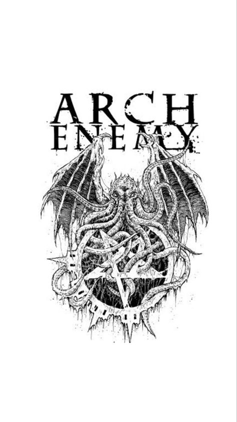 Arch Enemy Logo, Mirror House, Arch Enemy, In The Flesh, Tattoo Designs, Arch, Quick Saves, Art