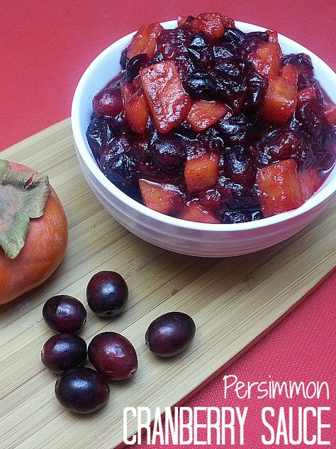 Persimmon Cranberry Sauce Canned Cranberry Sauce, Yummy Fall Recipes, Cranberry Sauce Recipe, Allergy Free Recipes, Thanksgiving And Christmas, Fresh Cranberries, Skillet Meals, Budget Friendly Recipes, Homemade Sauce