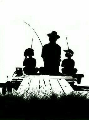 Father Fishing Tattoo, Fishing With Grandpa Tattoo, Father And Son Fishing Silhouette, Grandpa Fishing Tattoo, Grandpa Tattoo, Fishing Tattoo, Memorial Tattoo Ideas, Lake Tattoo, Boat Tattoo