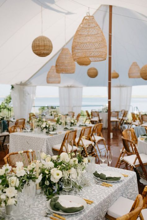 Cape Cod Wedding Centerpieces, October Coastal Wedding, Cane Wedding Decor, Cape Cod Bridal Shower Ideas, Minimalist Coastal Wedding, Country Coastal Wedding, Coastal Farmhouse Wedding, Neutral Coastal Wedding, East Coast Beach Wedding