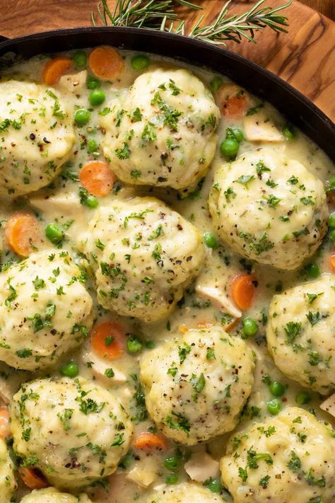 This delicious Easy Chicken and Dumplings recipe comes together in well under an hour with tender chunks of chicken and fluffy buttermilk dumplings - it's the perfect cozy meal for a chilly day! Chicken Dumpling With Rotisserie Chicken, Chicken And Buttermilk Dumplings, Chicken And Dumplings With Rotisserie Chicken, Dinner Recipes Using Buttermilk, Chicken And Dumplings Rotisserie, Chicken And Dumplings Pillsbury, Buttermilk Dumplings Recipe, Chicken Dumplings Casserole, Buttermilk Dumplings