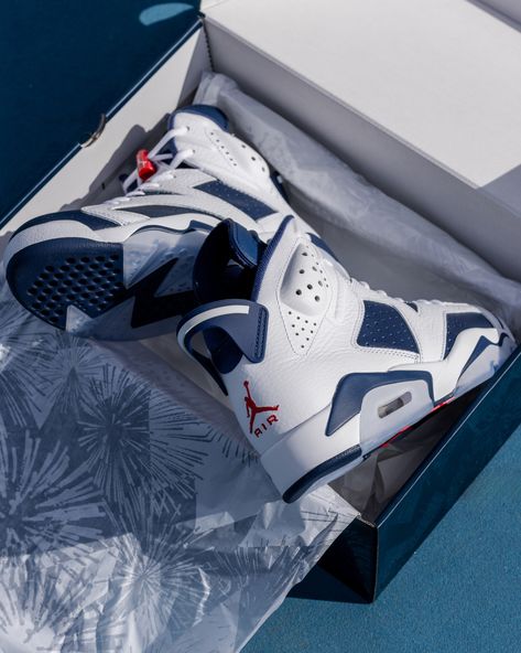 Originally worn by Michael Jordan in 1992 at the Barcelona Olympics when the USA won their first Gold as the Dream Team - the Air Jordan 6 “Olympic” re-release features premium navy leather, icy outsoles and the iconic lace locks in a deep red ❄🏅 Mens sizes US7-13 (including some halves) drop online Thursday 8th August at 12am AEST. Any remaining pairs will be available in store the same day! laced.com.au - 199 Elizabeth St, Brisbane City #nike #aj6 #parisolympics #olympics2024 #olympics ... Jordan 6 Olympic, The Dream Team, Brisbane City, Jordan 12, Jordans 12, Air Jordan 6, Jordan 6, Navy Leather, Jordan Retro