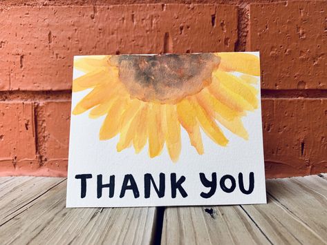 Watercolor Thank You Cards Diy Easy, Watercolour Thank You Card Ideas, Watercolor Thank You Cards Diy Simple, Thank You Card Watercolor Diy, Diy Watercolor Thank You Cards, Watercolor Cards Thank You, Easy Watercolor Thank You Cards, Easy Thank You Cards Diy, Thank You Watercolor