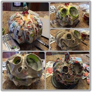 Halloween Paper-Mache Pumpkins : 19 Steps (with Pictures) - Instructables Creepy Diy, Paper Mache Pumpkins, Pumpkin Cutouts, Halloween Decor Diy, Halloween Props Diy, Casa Halloween, Homemade Halloween Decorations, Paper Mache Clay, Creepy Halloween Decorations