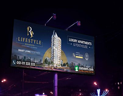 Real Estate Billboard Design, Apartment Lifestyle, Real Estate Banner, Advertising Graphic Design, Billboard Design, Flyer Design Inspiration, Smart Living, Graphic Design Adobe, Luxury Apartments