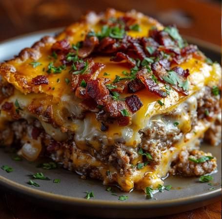 Cheesy Loaded Meatloaf Casserole – Naomi's Recipes Loaded Meatloaf Casserole, Loaded Meatloaf, Food Ideas For Family, Bbq Bacon Cheeseburger, Hamburger Dinner, Casserole With Cheese, Cheesy Meatloaf, Dinner Food Ideas, Meatloaf Casserole