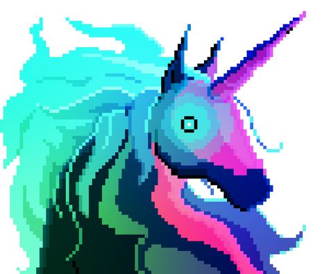 Spectral (Commissioned) on Behance Unicorn Pixel Art, Pixel Character Design, Amigurumi Characters, Pixel Character, Unicorn Png, Unicorns Png, Polygon Art, Small Crafts, Pixel Art Tutorial