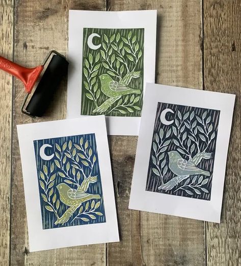 Reduction Lino Print Workshop - Intermediate Tree Lino Print, Reduction Lino Print, Print Workshop, Lino Cuts, Watercolor Workshop, Lino Cut, Beautiful Greeting Cards, Lino Print, Craft Shop