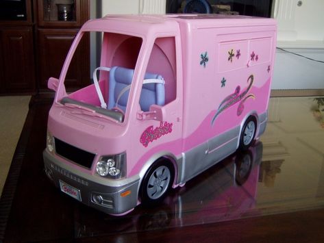 Barbie Camper Van, Barbie Van, Barbie Camper, Tub Ideas, Barbie Birthday Party, 2000s Nostalgia, Tub Pools, Motor Home, Childhood Nostalgia