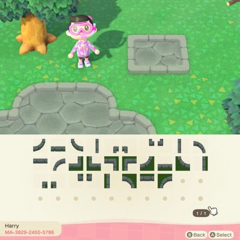 Path Edge Animal Crossing, Stone Path Edges Acnh, Acnh Stone Edge Path, Stone Path Border Animal Crossing, Stone Path Edge Animal Crossing, Acnh Stone Edge, Path Edges Acnh, Animal Crossing Path Edges, Acnh Path Edge