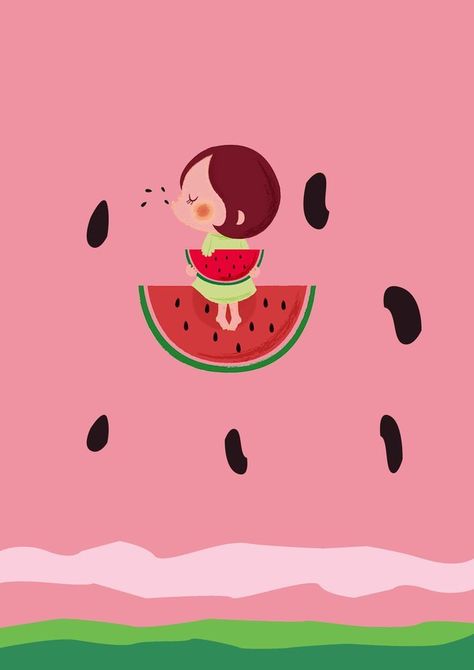 Yalda Painting, Summer Special Drinks, Watermelon Background, Howls Moving Castle Art, Watermelon Wallpaper, Watermelon Art, Castle Art, Watermelon Juice, Black Cat Art