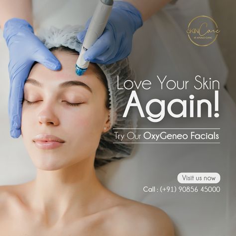 Give your skin the love it deserves! 💕 Treat yourself to our luxurious OxyGeneo Facials and experience a radiant transformation. Don't wait any longer - book your appointment today! Call 📞: 91 9085645000 💆‍♀️✨ #SkinLove #GlowingComplexion #BookNow #skincare #skinhealth #guwahaticity #guwahatilife #guwahaticity #guwahatidiaries #aesthetician Facial Aesthetics Poster, Oxygeneo Facial, Graphic Ads, Doctor Logo, Beauty Salon Posters, Aesthetic Dermatology, Skin Facts, Iv Drip, Hydra Facial