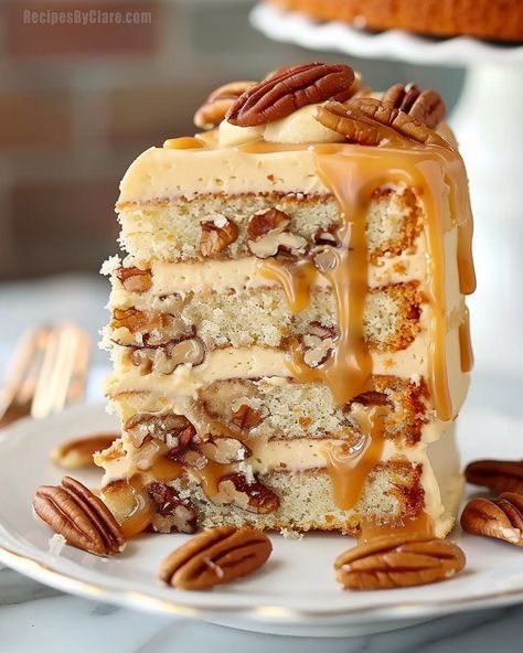 Carmel Banana Pecan Cake, Salted Caramel Banana Toffee Cake, Banana Caramel Pecan Cake, Caramel Banana Pecan Cake, Banana Pecan Caramel Cake, Banana Pecan Caramel Layer Cake, Caramel Loaf Cake, Banana Caramel Cake, Caramel Banana Cake