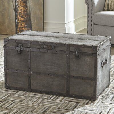 Cool Coffee Table, Cool Coffee, Coffee Table Trunk, Grey Storage, Storage Trunks, Vintage Trunks, Storage Trunk, Entryway Storage, Ashley Furniture Homestore