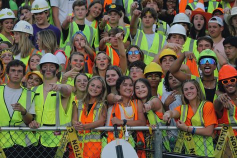 Construction Football Game Theme, Fnl Posters, Fnl Themes, Senior Night Football, Aesthetic Besties, Homecoming Themes, Spirit Days, Fb Games, Games Aesthetic