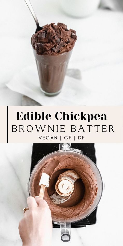 Edible Chickpea Brownie Batter, Chickpea Chocolate Pudding, Healthy Chickpea Desserts, Health Chocolate Desserts, Chickpea Brownie Batter, Healthy Treat Ideas, Secretly Healthy Recipes, Chickpea Pudding, Healthy Sweet Alternatives