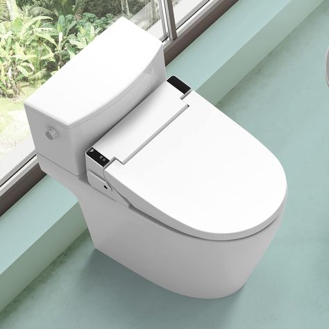 VOVO VB-6000SE Electronic Bidet, Elongated, Made in Korea, LED Nightlight, Eco Power Save,Self Cleaning Full Stainless Nozzle,Heated Seat,Warm Dry and Water - White Heated Toilet Seat, Toilet Seats, Bidet Toilet Seat, Bidet Toilet, Stainless Steel Cleaning, Air Purifiers, Heated Seat, Save Power, Kit Home