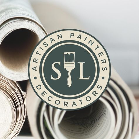 Painter And Decorator Logo, Painter Logo Ideas, Painting And Decorating Logo, Painting Company Logo Ideas, Painting Company Logo, Painter Logo, Beer Logo Design, Valley Painting, Paint Logo