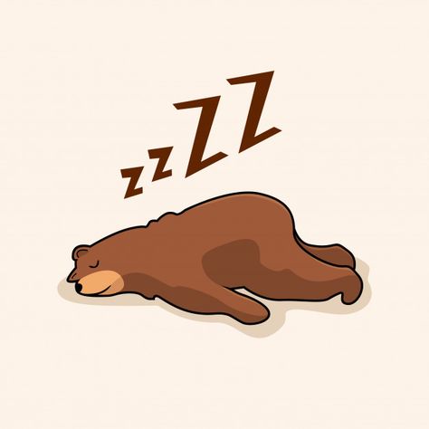 Lazy bear cartoon sleep animals Premium Vector | Premium Vector #Freepik #vector #baby #nature #character #cartoon Sleeping Bear Cartoon, Sleeping Bear Illustration, Lazy Character, Sleeping Character, Nature Character, Lazy Animals, Bear Sleeping, Bear Sketch, Stay Quiet