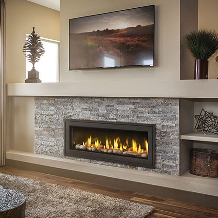 Napoleon LV50N Vector 50 Direct Vent Gas Fireplace | WoodlandDirect.com: Indoor Fireplaces: Gas Rustic Farmhouse Fireplace, Fireplace Gas, Best Electric Fireplace, Basement Fireplace, Direct Vent Gas Fireplace, Fireplace Tv Wall, Linear Fireplace, Flat Screen Tv, Farmhouse Fireplace