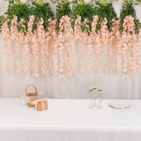 Hanging Garland Wedding, Hanging Wisteria, Wisteria Vines, Wisteria Vine, Wisteria Flower, Flower Vines, Garland Wedding Decor, Long Flowers, Bridal Shower Decor