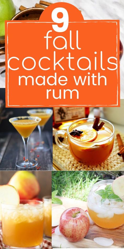 Rum Holiday Cocktails, Fall Rum Cocktails, Holiday Rum Drinks, Holiday Cocktails Thanksgiving, Drinks Made With Rum, Cocktails With Rum, Spiced Rum Recipes, Rum Drinks Easy, Spiced Rum Drinks