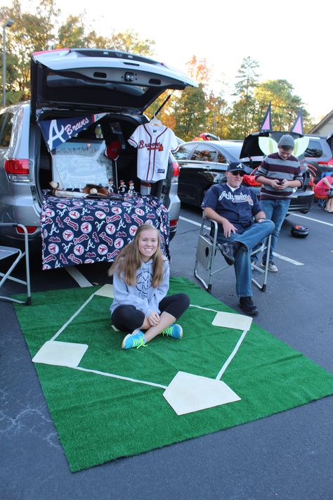 Phillies Trunk Or Treat, Trunk Or Treat Ideas Baseball, Trunk Or Treat Ideas For Cars Baseball, Softball Trunk Or Treat Ideas, League Of Their Own Trunk Or Treat, Sports Themed Trunk Or Treat Ideas, Baseball Trunk Or Treat Ideas For Cars, A League Of Their Own Trunk Or Treat, Basketball Trunk Or Treat Ideas