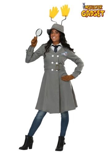 Inspector Gadget Costume, Detective Costume, 90s Halloween Costumes, Halloween Villain, Brown Gloves, Inspector Gadget, Movie Costumes, Polyester Dress, Dress Hats