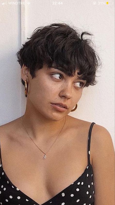 Short cut Carla Diaz Hair, Short French Pixie Haircuts, Mtf Haircuts, French Pixie Cut, Alt Pixie Cut, Short Feminine Haircuts, Mullet Pixie, Really Short Haircuts, Short Punk Hair