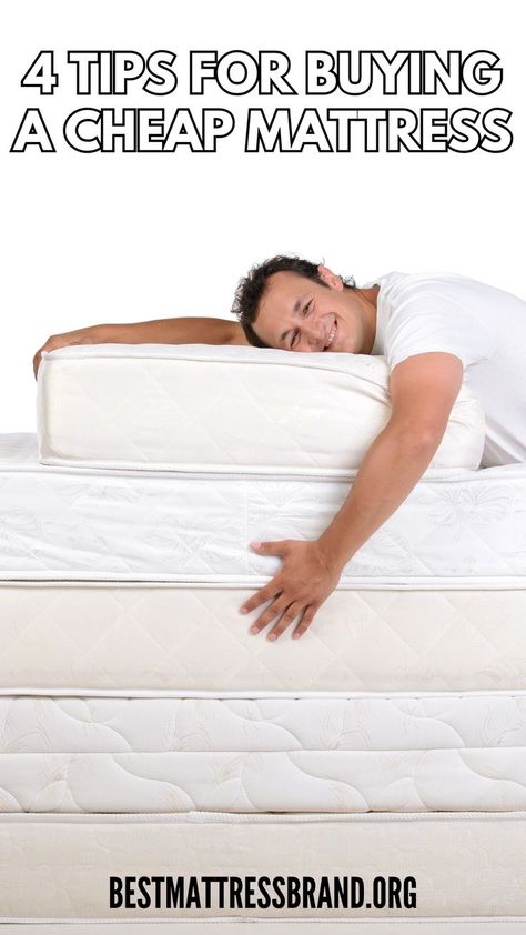 Explore 4 tips for buying a cheap mattress without compromising comfort and quality. Visit our site and make a smart investment in your sleep today! Mattress Ideas, Sagging Mattress, Sleep Hygiene, New Mattress, Cheap Mattress, Natural Latex Mattress, Sleep Studies, Soft Mattress, Quality Sleep