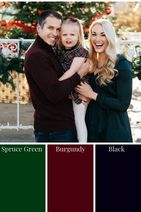 How To Get The Best Family Pictures for Your Holiday Cards | Family Holiday Outfits Color Scheme | www.styleherstrong.com Coordinating Outfits For Family Photos Christmas, Christmas Color Family Pictures, Color Scheme For Christmas Pictures, Maroon Outfit Family Pictures, Family Photos Color Scheme Winter, Green And Burgundy Family Photos, Family Christmas Photo Color Scheme, Family Christmas Pictures Outfits Green And Red, Holiday Photo Color Schemes