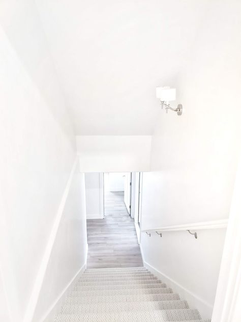 Painting Basement Walls, Tile Basement Floor, Bright Basement, Basement Wall Colors, Basement Stairwell Ideas, Gray Basement, Painting Basement Floors, Diy Finish Basement, Basement Refinishing