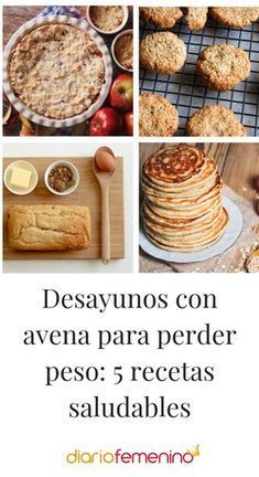 5 recetas muy sanas con avena para el desayuno #recetas #recipes #avena #desayuno #breakfast #DiarioFemenino Recipes Snacks, Diet Snacks, No Bake Snacks, Oatmeal Recipes, Clean Eating Snacks, Sweet Snacks, Breakfast Ideas, Workout Food, Gourmet Recipes