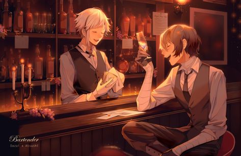 Bartender 🥂 Mafia x Bartender 💦💖 Bartender Anime, Dazai Bungou Stray Dogs, 5 Anime, Dazai Osamu, Bongou Stray Dogs, Stray Dogs Anime, Bungo Stray Dogs, Bungou Stray Dogs, Stray Dog