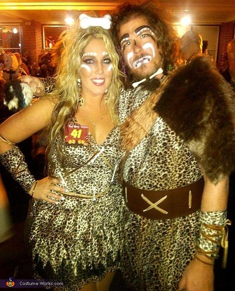 Cave Man & Cave Woman - Halloween Costume Contest via @costume_works Cave People Costumes Halloween, Cave People, Diy Costumes Men, Caveman Costume, Couple Halloween Costume, Cave Woman, Costumes For Couples, Diy Couples Costumes, Halloween Coustumes