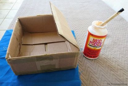 s 17 high end ways to use mod podge in your home, Or to transform a cardboard box Modge Podge Photo Transfer, Mod Podge Projects, Teen Desk, Diy Mod Podge, Mod Podge Crafts, Cardboard Frame, Mixed Media Crafts, Modge Podge, How To Organize