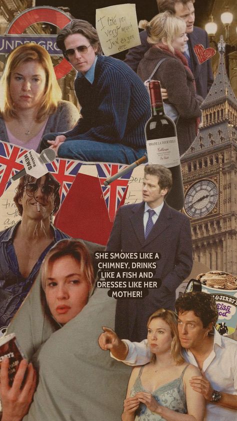 Notting Hill Movie, Romcom Movies, Minion Phone Wallpaper, Bridget Jones Diary, Movie Collage, Art Movies, Tv Vintage, Great Movies To Watch, Hugh Grant