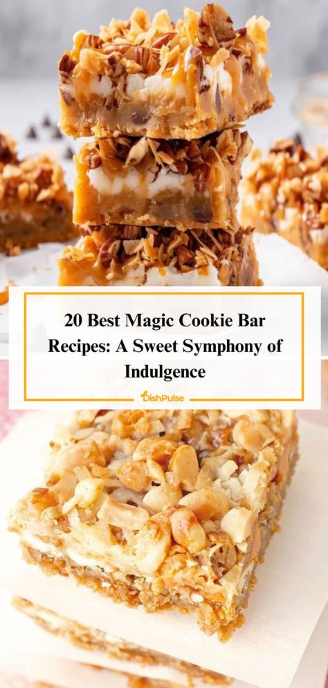 Experience a sweet symphony of indulgence with these 20 Best Magic Cookie Bar Recipes! 🍪✨ Elevate your dessert game with every decadent bite. 


#DishPulse #MagicCookieBars #DessertRecipes #SweetIndulgence #BakingInspiration #HomemadeTreats #DessertHeaven Mr Big Bars Recipe, Unique Bar Recipes, Pay Day Bars Recipe, Milky Way Magic Bars, Best Bar Recipes Ever, Magic Bar Recipe, Simple Bake Sale Treats, Cookie Bar Recipes Easy, Bar Cookies Recipes 9x13