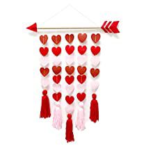 Wooden Arrow, Valentine Garland, Love Decorations, Holiday Wall Decor, Hanging Garland, Handmade Wall Hanging, Tassel Garland, Boho Wall Hanging, Wood Bead Garland