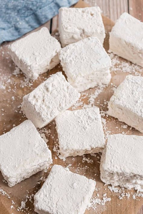 How to Make Homemade Marshmallows - Shugary Sweets Cafe Cakes, Best Ina Garten Recipes, Fruit Treats, Homemade Marshmallow Recipe, Barefoot Contessa Recipes, Flavored Marshmallows, Vegan Marshmallows, Vanilla Marshmallows, Shugary Sweets