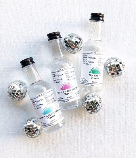 DIY Bachelorette Party Tequila Shooters — LABEL WITH LOVE I A Custom Label Design Studio Bachelorette Casamigos, Tequila Shooters, Bachelorette Party Favors Diy, Tequila Label, Bachelorette Survival Kit, Diy Bachelorette, Bachelorette Hangover Kit, Bachelorette Diy, Ultimate Bachelorette Party