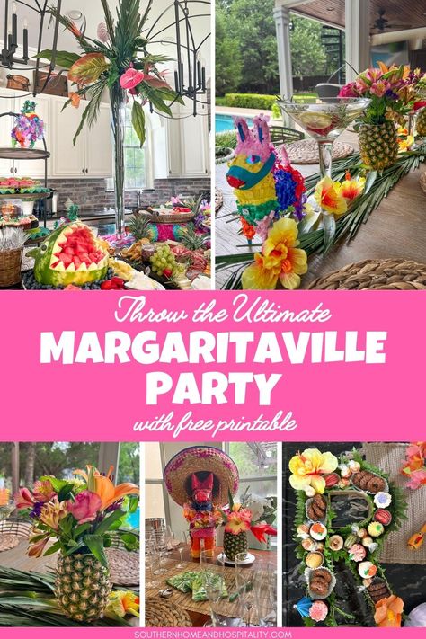 Caribbean Theme Party, Buffet Theme, Margaritaville Decor, Jimmy Buffett Party, Havana Nights Theme, Margaritaville Party, Music Party Favors, Margarita Party, Caribbean Party