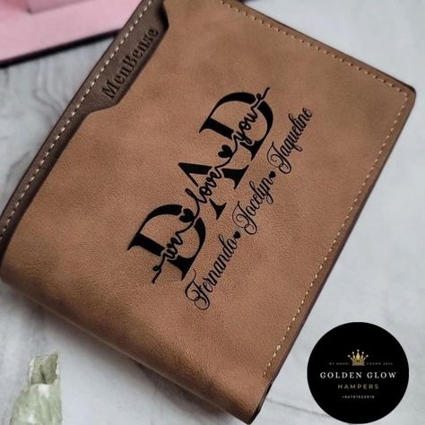 Laser print lather men's wallet ✨ Crafted with memories, engraved with love – personalized leather wallets for a timeless gift. Can customize as your wish...... DM to more details . . . . . . #personalizedwallet #laserengraved #leathergifts #menswallet #thoughtfulgifts #goldenglowhampers #uniquegifts Wallet Craft, Personalized Wallet, Men's Wallet, Timeless Gifts, Leather Gifts, Leather Wallets, Personalized Leather, Wallet Men, Laser Engraving