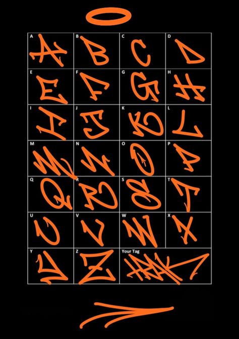 Graffiti tags Alphabet Graffiti Art Drawings, Handstyle Graffiti, Letters Graffiti, Alphabet Graffiti, Easy Graffiti, Alfabet Font, Graffiti Tags, Tag Alphabet, Graffiti Lettering Alphabet