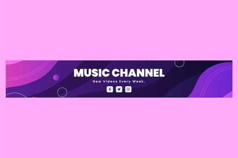 Banner Youtube 2048x1152, Banner Template Photoshop, Instagram Logo Transparent, Banners Music, Channel Banner, Youtube Songs, Youtube Banner Backgrounds, Youtube Banner Design, Vector Gradient