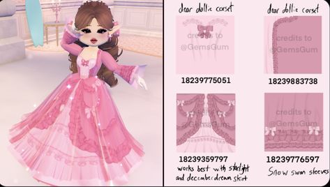 creds to gemsgum on twitter ♡ Royal High Clothes Codes, Royale High Bodice Combo, Royale High Pattern Codes, Rh Combos, Rh Decals, Royal High Outfits Ideas Cheap, Rh Design, Rh Outfits, School Decal