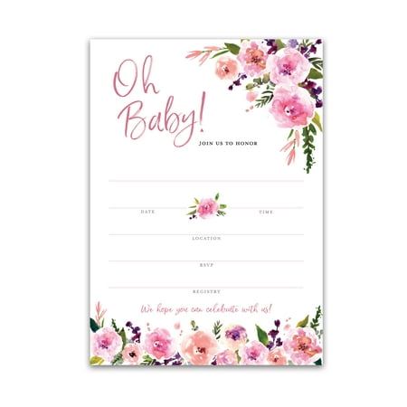 Twins baby shower invitations